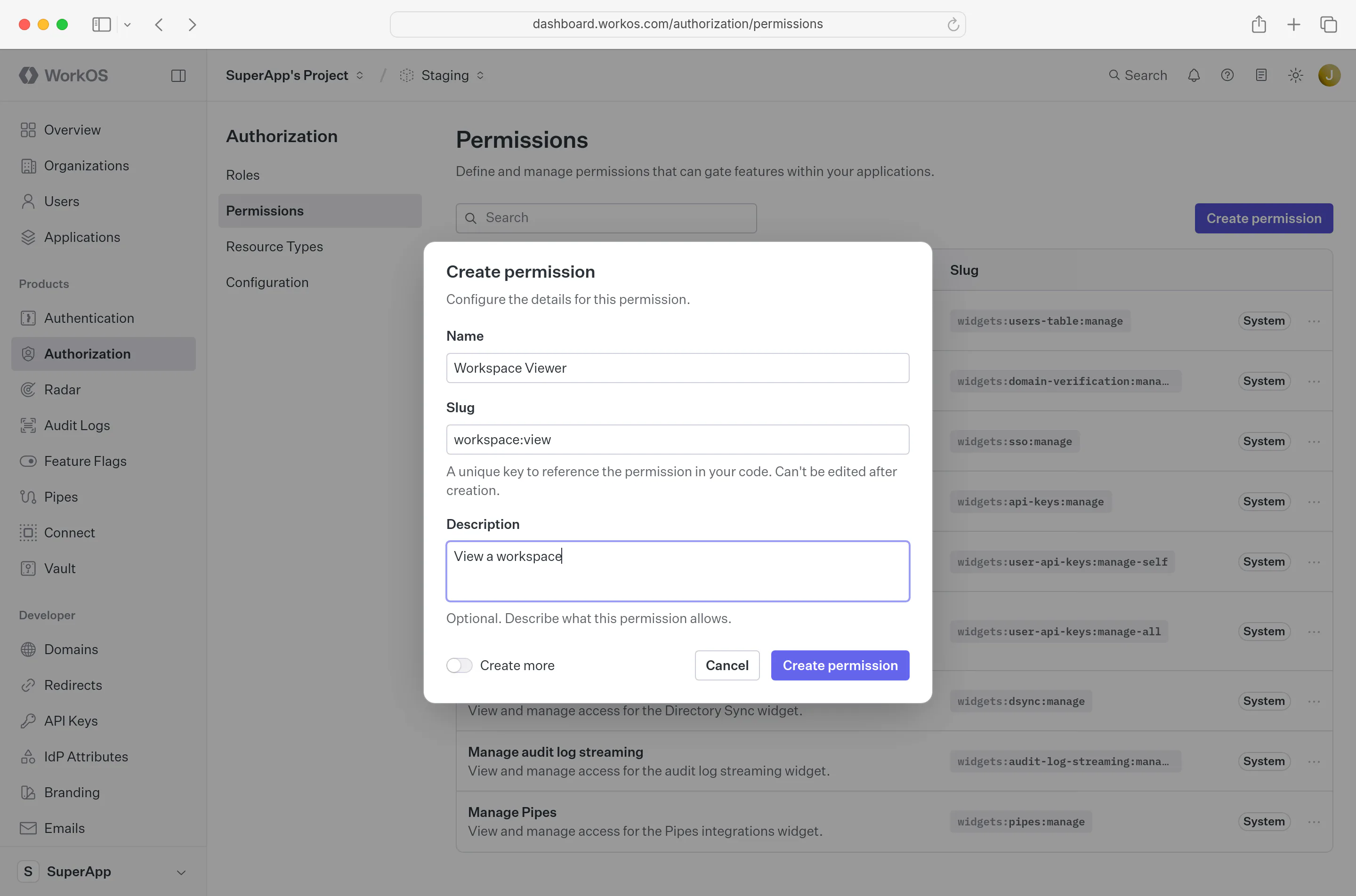 FGA workspace viewer permission