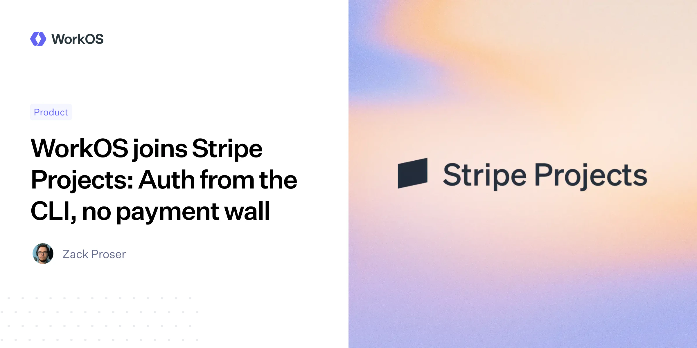 WorkOS joins Stripe Projects: Auth from the CLI, no payment wall — WorkOS