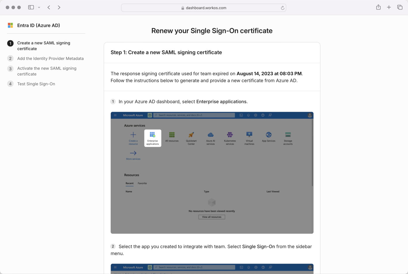 IT admin flow for Entra ID