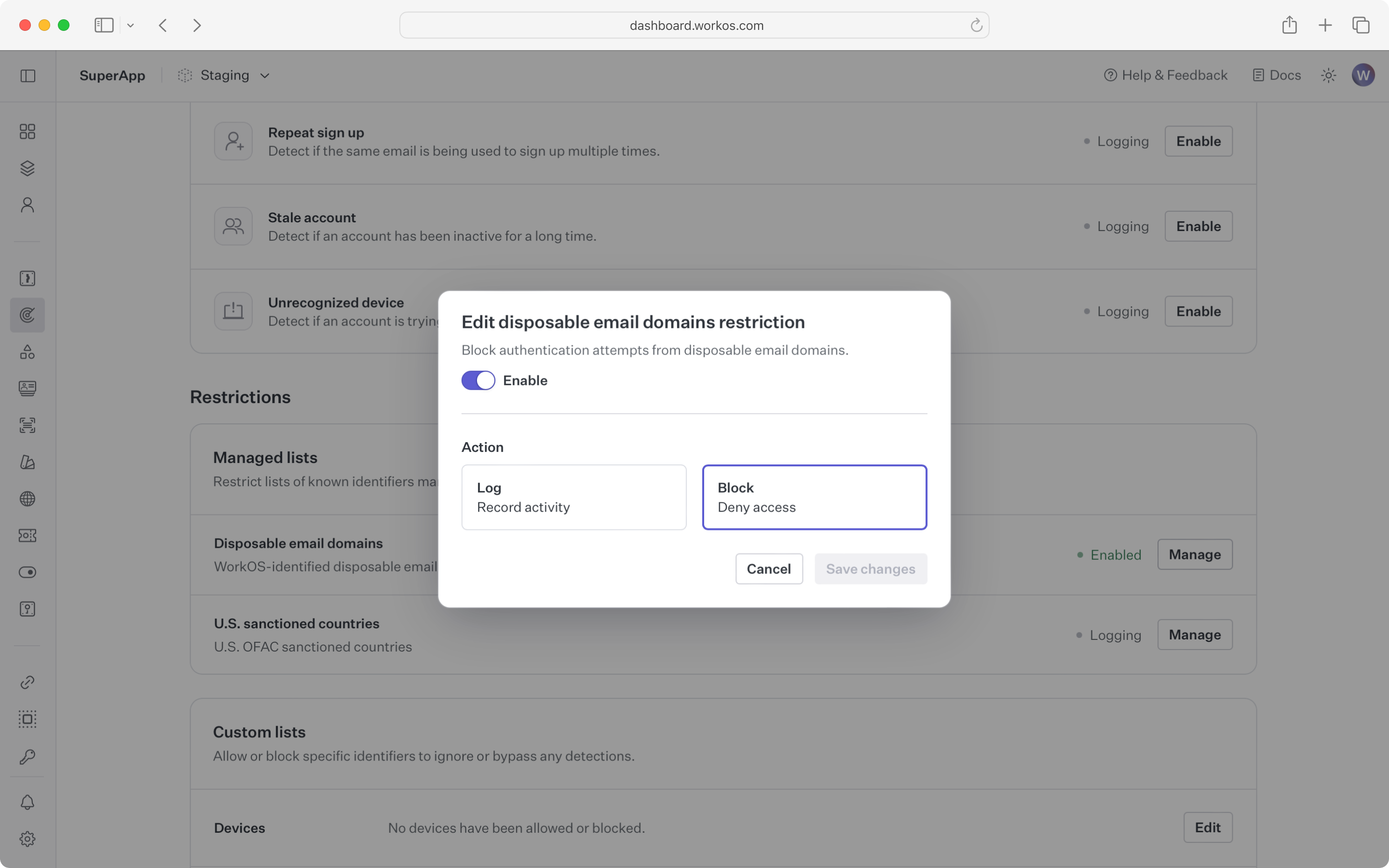 Radar Disposable Email List Protection