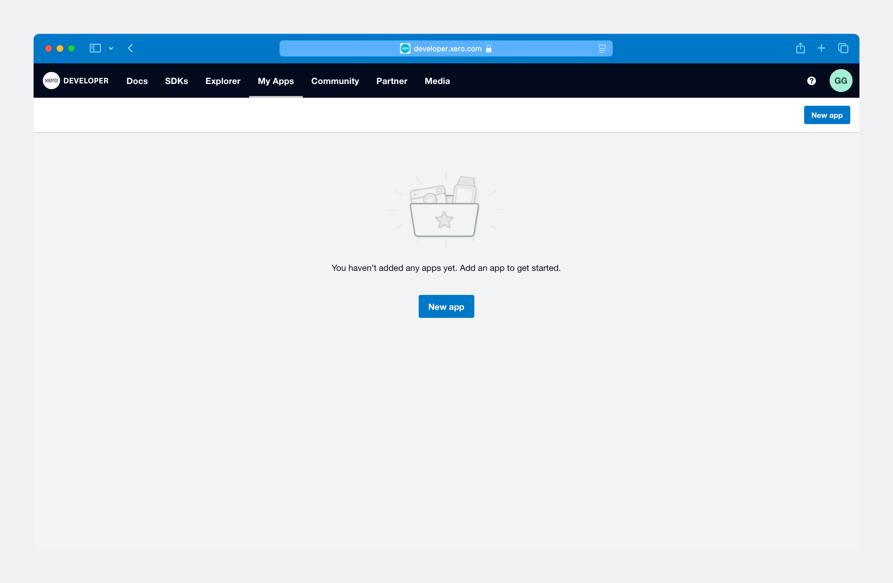 The Xero developer homepage.