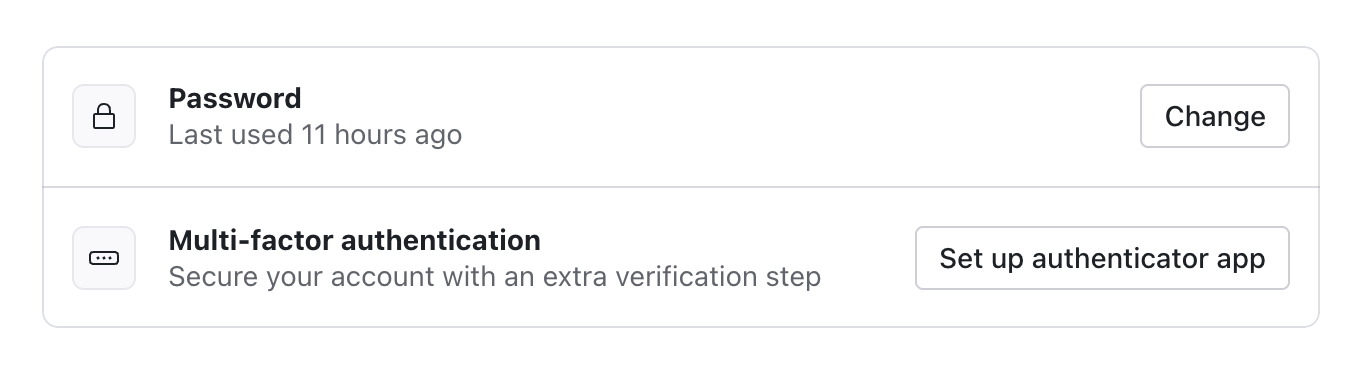 User Security Widget screenshot