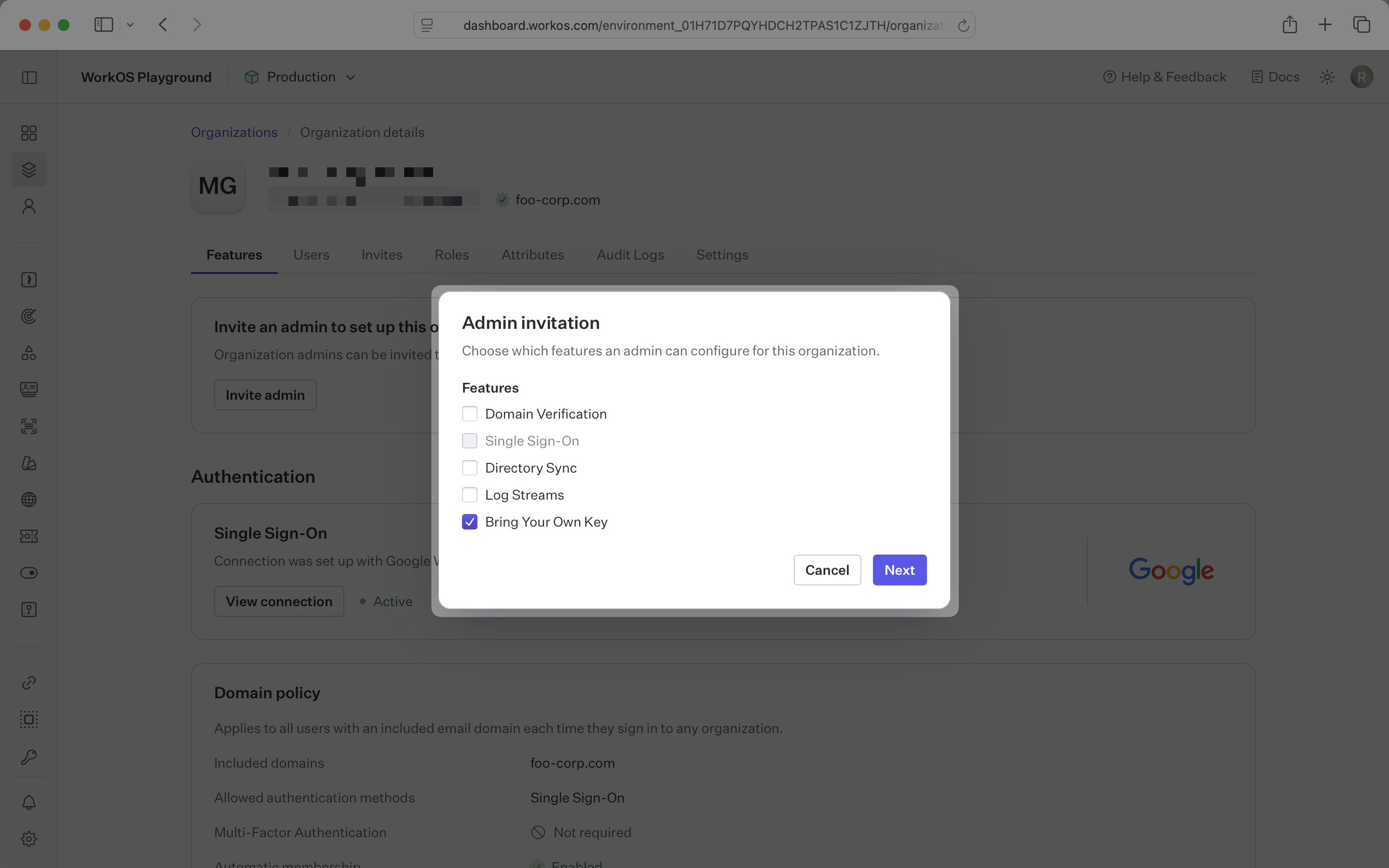 Generate admin portal link